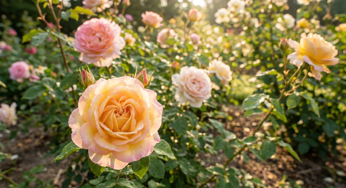 Pisces yellow light pink rose print